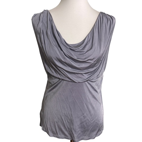 Ann Taylor Tops - Ann Taylor Silver Drape Sleeveless Blouse